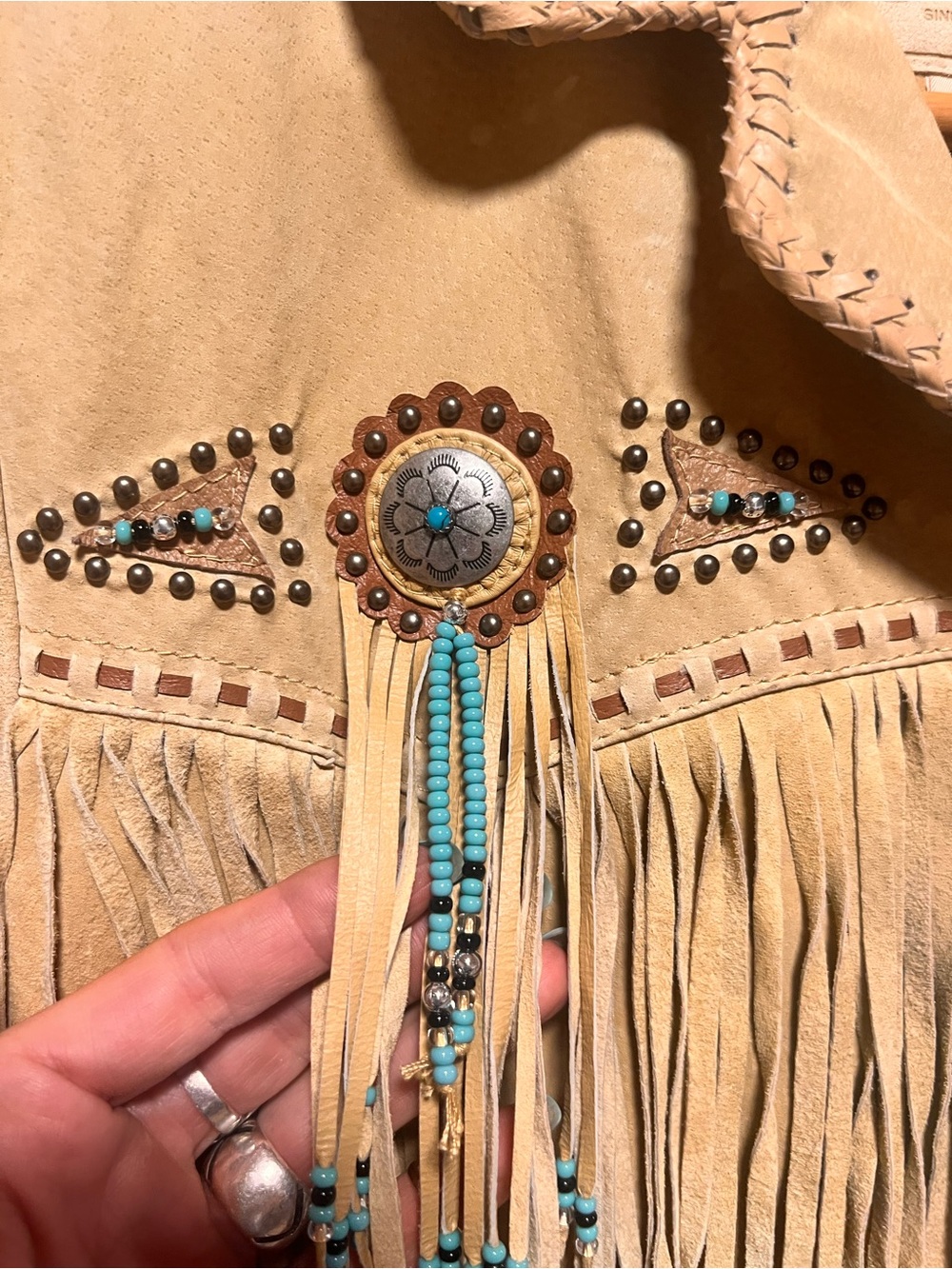 Scully fringed and beaded genuine leather jacket - Picture 9 of 15